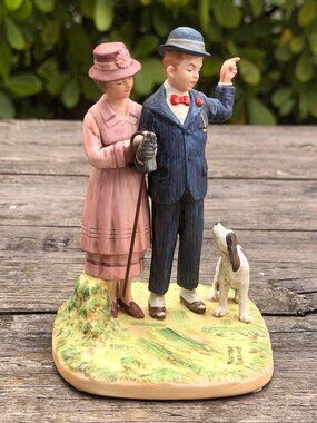 Vintage 1982 Norman Rockwell THE PEST Limited Edition 1188/15000 Figurine BOX